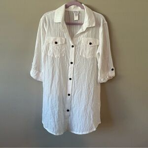 EUC WHEREABOUTS shirt dress size small